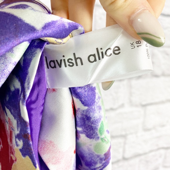 Lavish Alice Floral Corset Midi Cocktail Dress - Picture 5 of 8